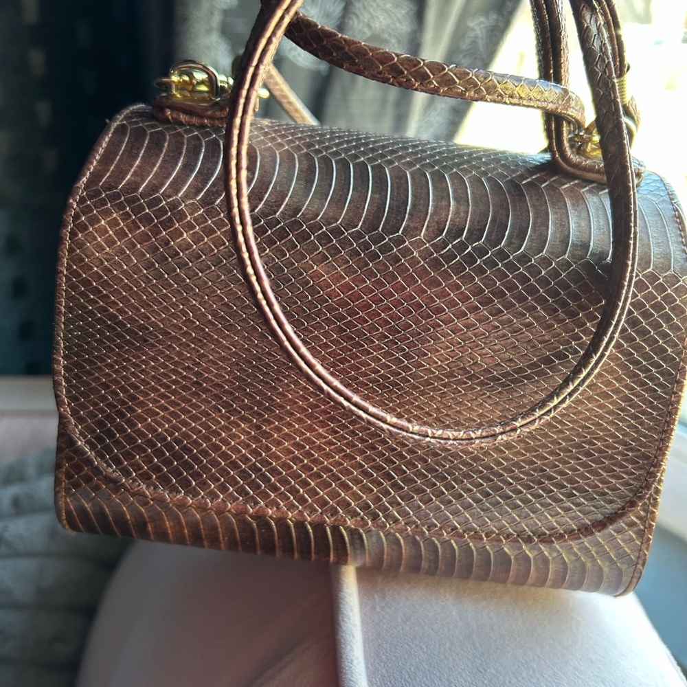 Chic Brown Textured Mini Bag